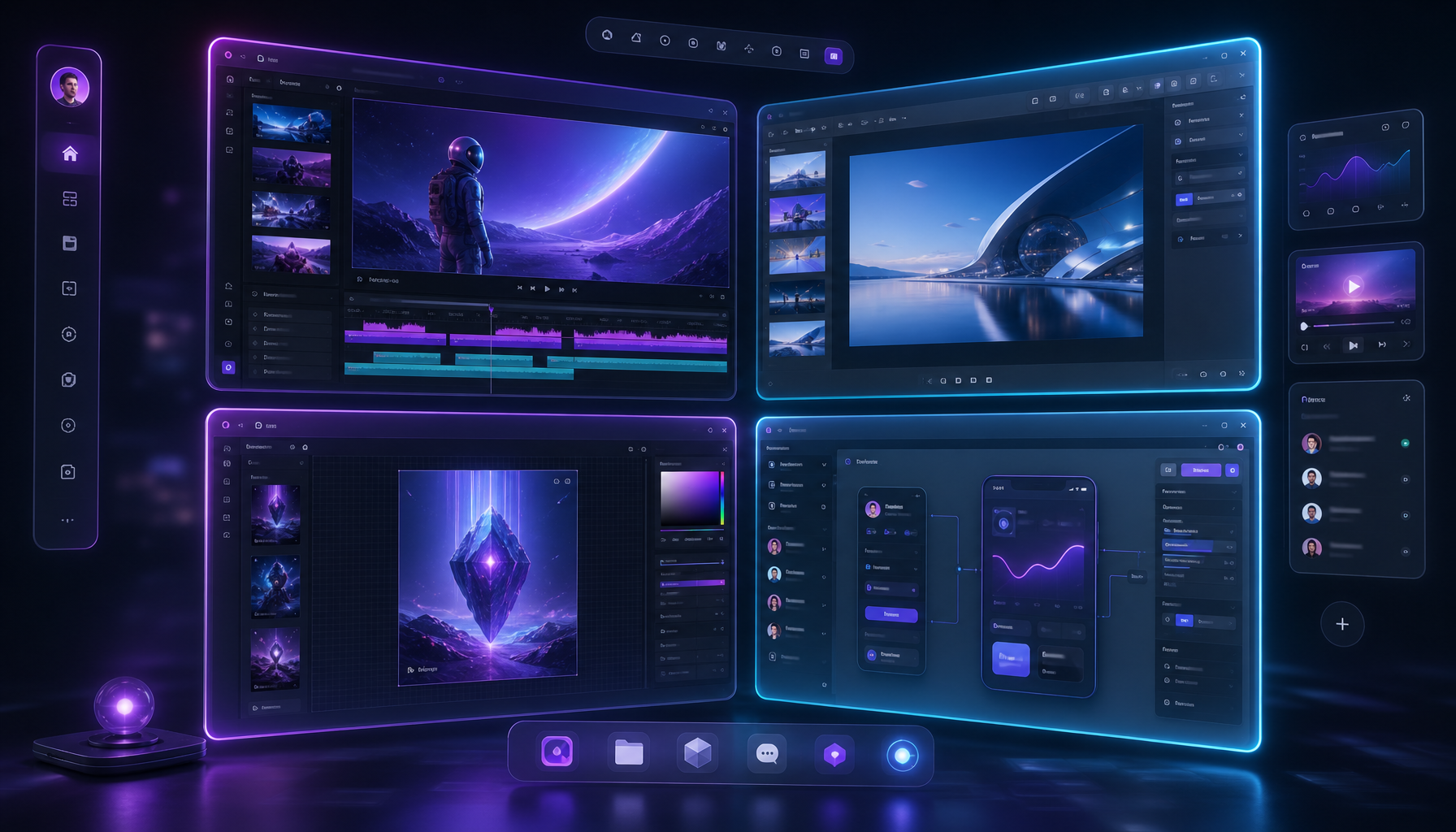 The Superb workspace generating motion videos, web apps and presentations from one prompt